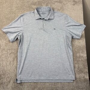 Vineyard Vines On-The-Go Sankaty Polo XL‎ Grey Performance Short Sleeve Shirt